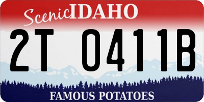 ID license plate 2T0411B