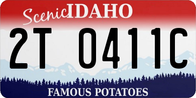 ID license plate 2T0411C