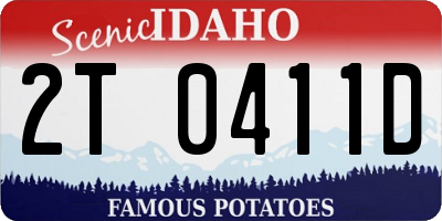 ID license plate 2T0411D