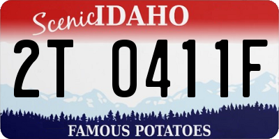 ID license plate 2T0411F