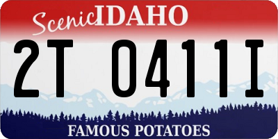 ID license plate 2T0411I