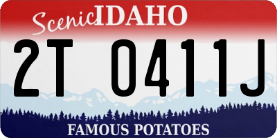 ID license plate 2T0411J