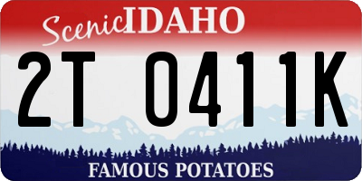ID license plate 2T0411K