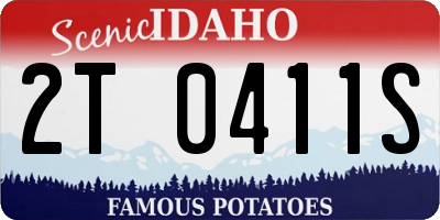 ID license plate 2T0411S