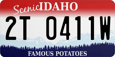 ID license plate 2T0411W