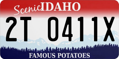 ID license plate 2T0411X