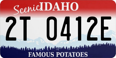 ID license plate 2T0412E