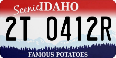 ID license plate 2T0412R