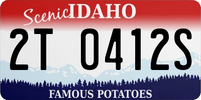 ID license plate 2T0412S