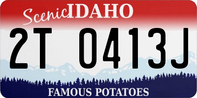 ID license plate 2T0413J