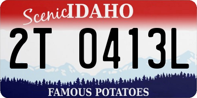 ID license plate 2T0413L