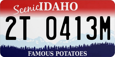 ID license plate 2T0413M