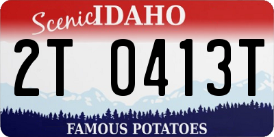 ID license plate 2T0413T
