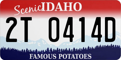 ID license plate 2T0414D