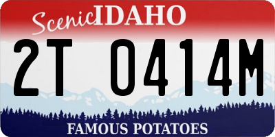 ID license plate 2T0414M