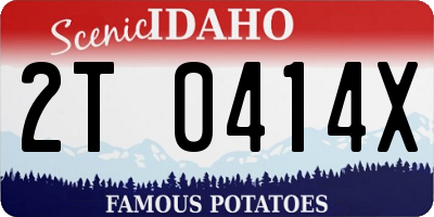 ID license plate 2T0414X