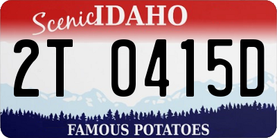 ID license plate 2T0415D