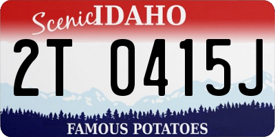 ID license plate 2T0415J
