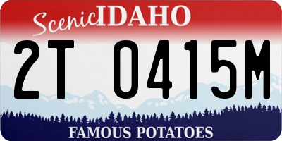 ID license plate 2T0415M