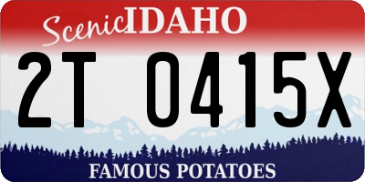 ID license plate 2T0415X