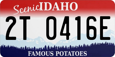 ID license plate 2T0416E