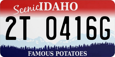 ID license plate 2T0416G