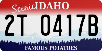 ID license plate 2T0417B