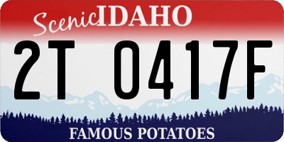 ID license plate 2T0417F