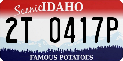 ID license plate 2T0417P
