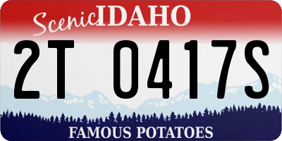 ID license plate 2T0417S