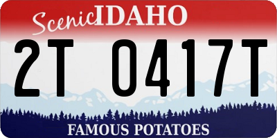 ID license plate 2T0417T