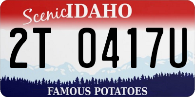 ID license plate 2T0417U