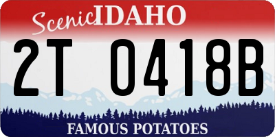 ID license plate 2T0418B