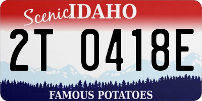 ID license plate 2T0418E