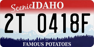 ID license plate 2T0418F