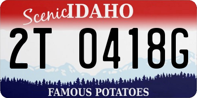 ID license plate 2T0418G