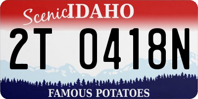 ID license plate 2T0418N