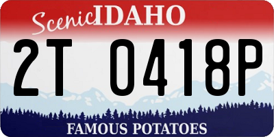 ID license plate 2T0418P