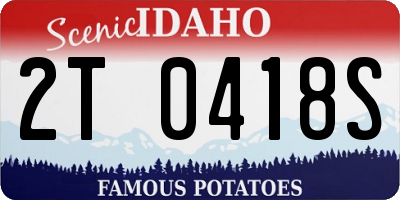 ID license plate 2T0418S