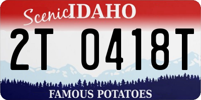 ID license plate 2T0418T
