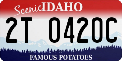 ID license plate 2T0420C