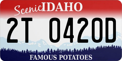 ID license plate 2T0420D