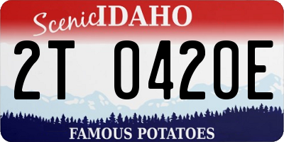 ID license plate 2T0420E
