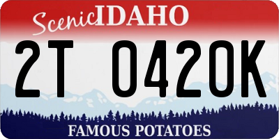 ID license plate 2T0420K