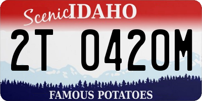 ID license plate 2T0420M