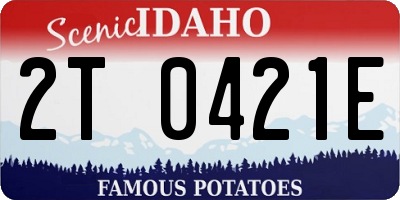 ID license plate 2T0421E