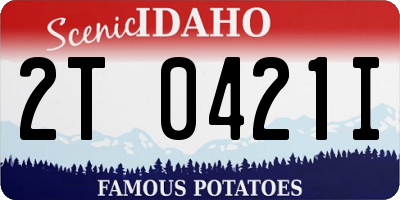 ID license plate 2T0421I