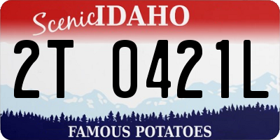 ID license plate 2T0421L