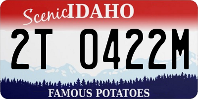 ID license plate 2T0422M