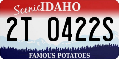 ID license plate 2T0422S